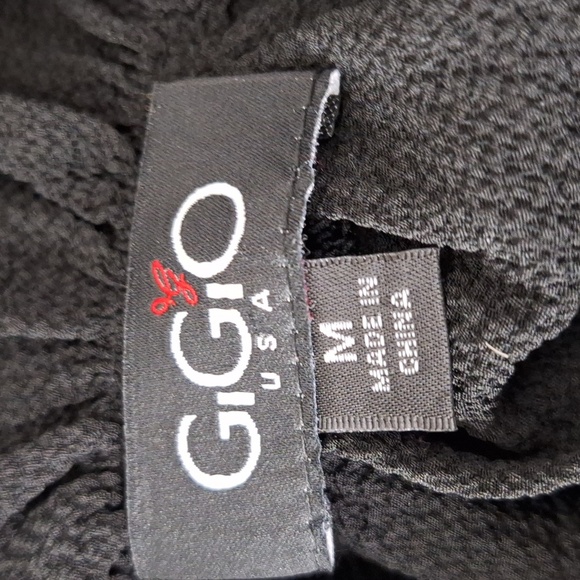 GiGiO USA Black Romantic Whimsigoth Sheer Zebra Balloon Sleeve Blouse Size M - Picture 9 of 10